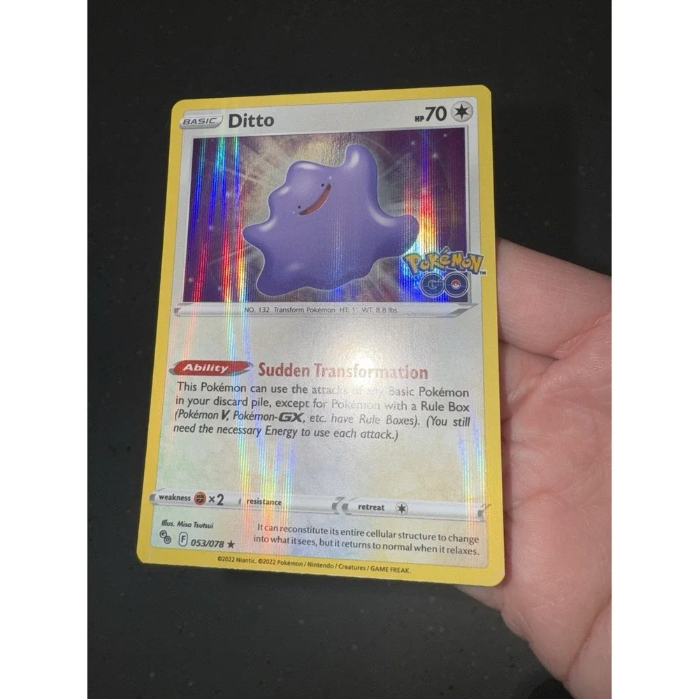 Pokemon GO Ditto 053/078 HOLO BLEED ERROR✨ Holo Rare Pokemon Holo NM/M clean!